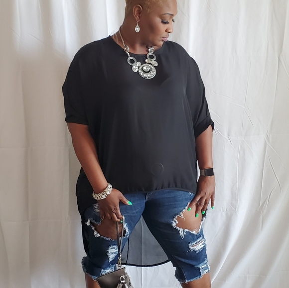 Sheer Long Tail Top - Picture 4 of 11